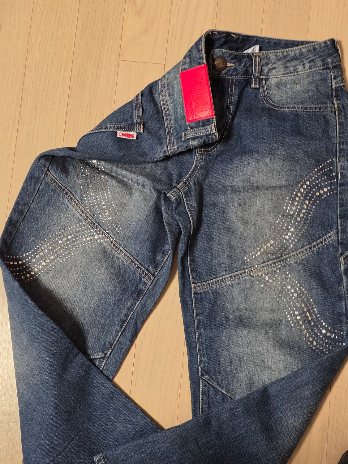 Sculptor Rhinestone Lowrise Denim-S size 상품이미지3