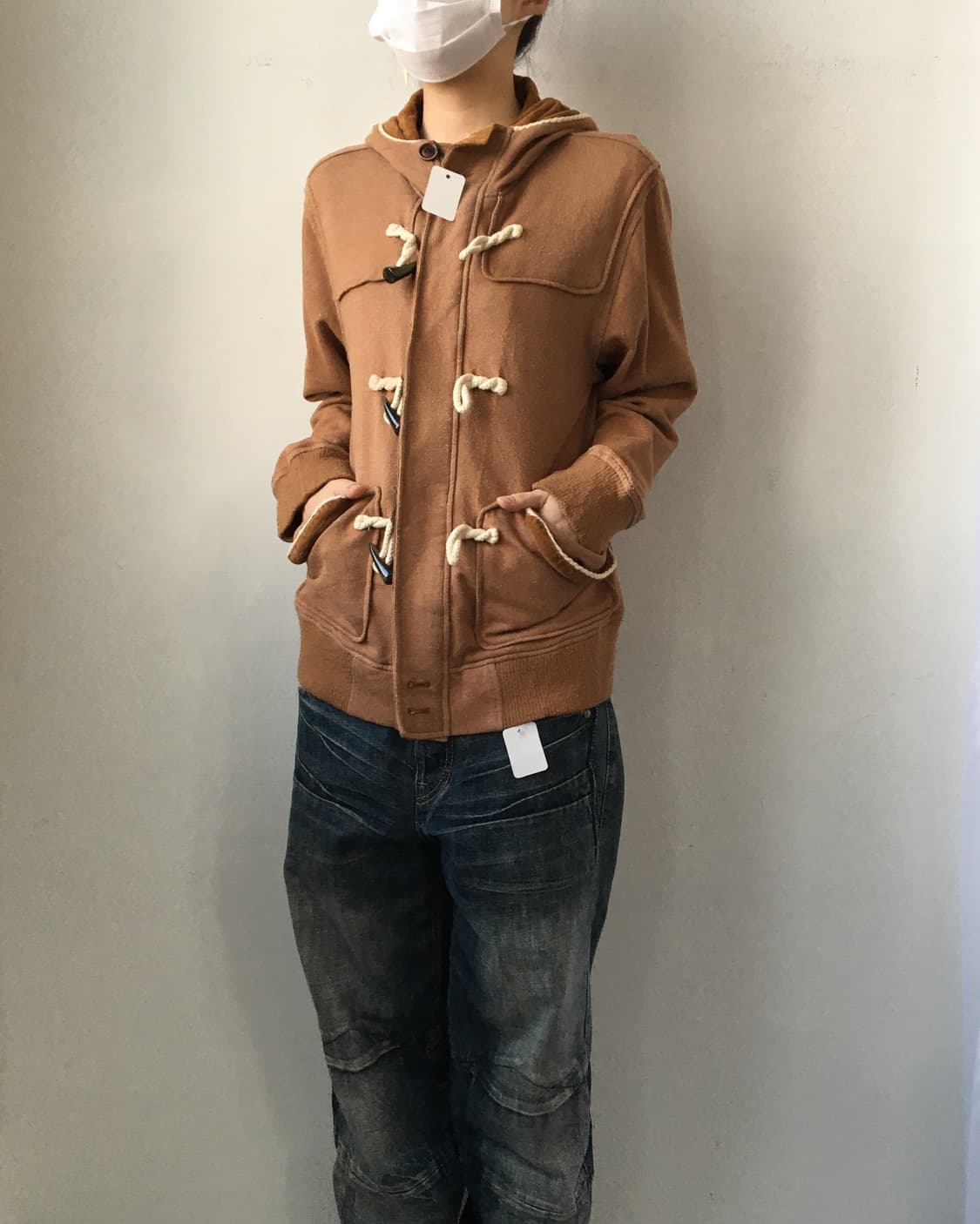 Duffle button high neck hood jacket 상품이미지9