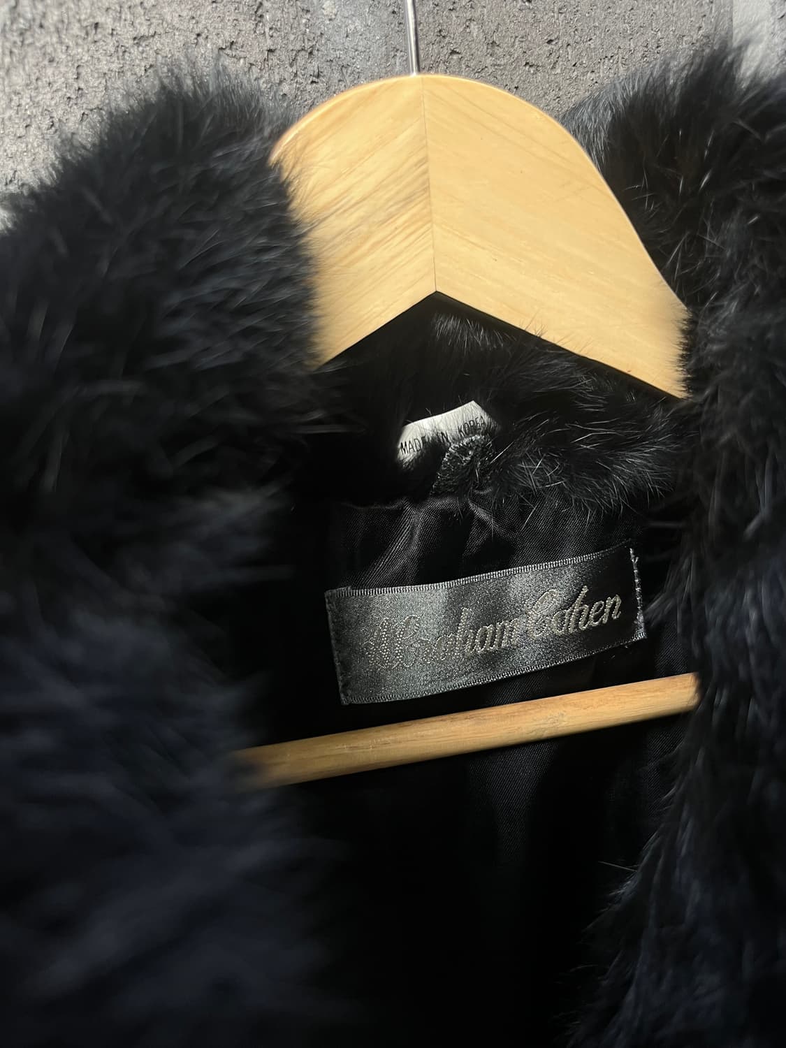 genuine rabbit 천연 래빗퍼 자켓 블랙 상품이미지9