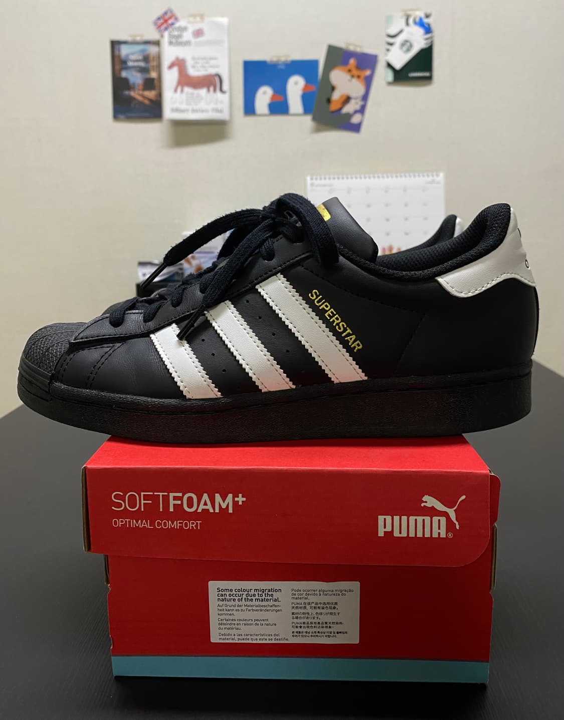 (250) 아디다스 슈퍼스타 코어블랙 화이트 상품이미지3