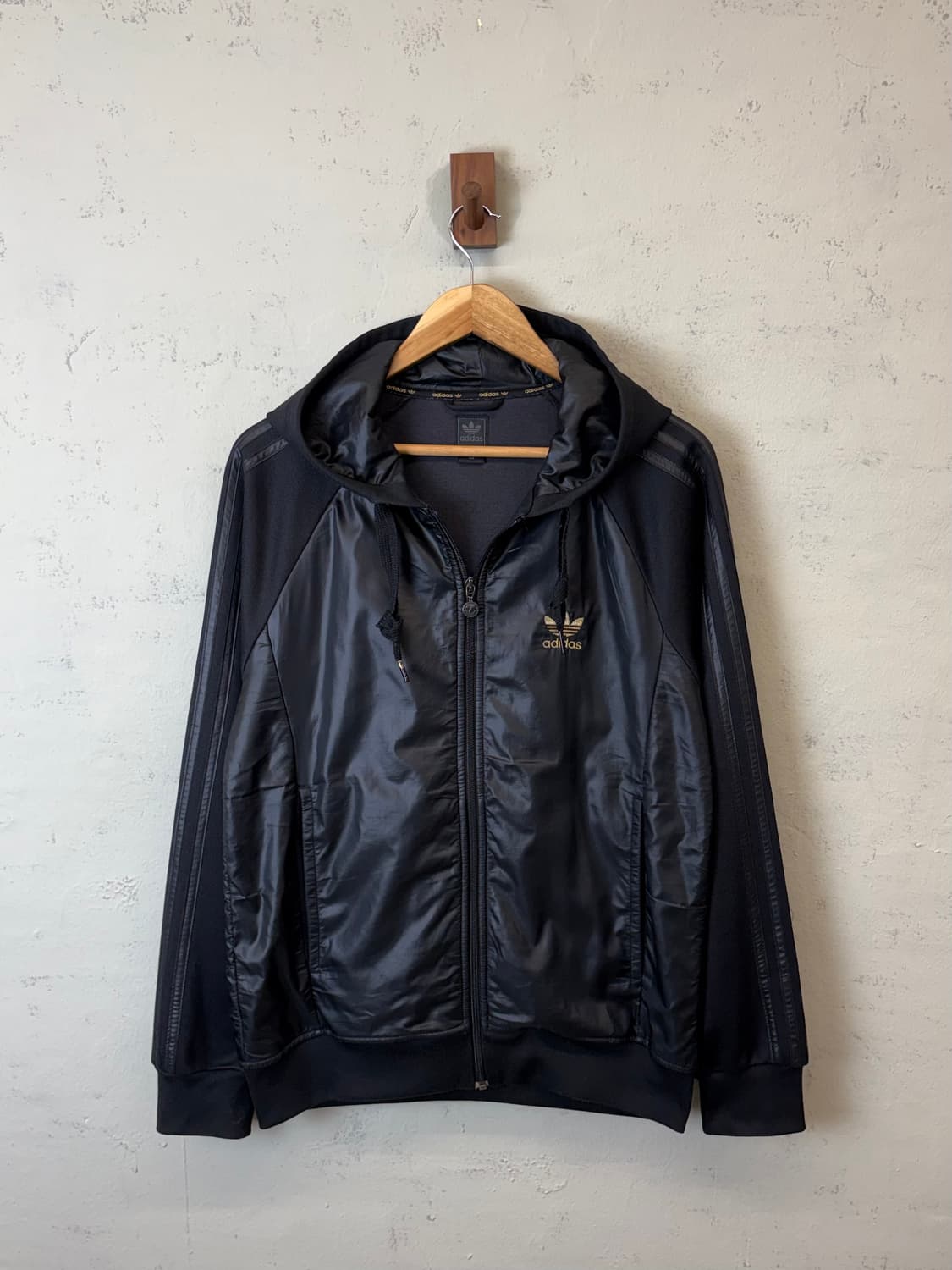 아디다스 00s 빈티지 검금 후드 져지 상품이미지1