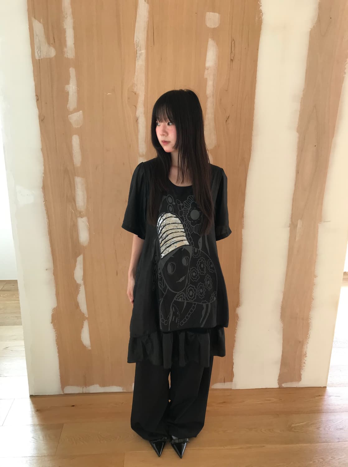 vintage pattern pocket one-piece 상품이미지3