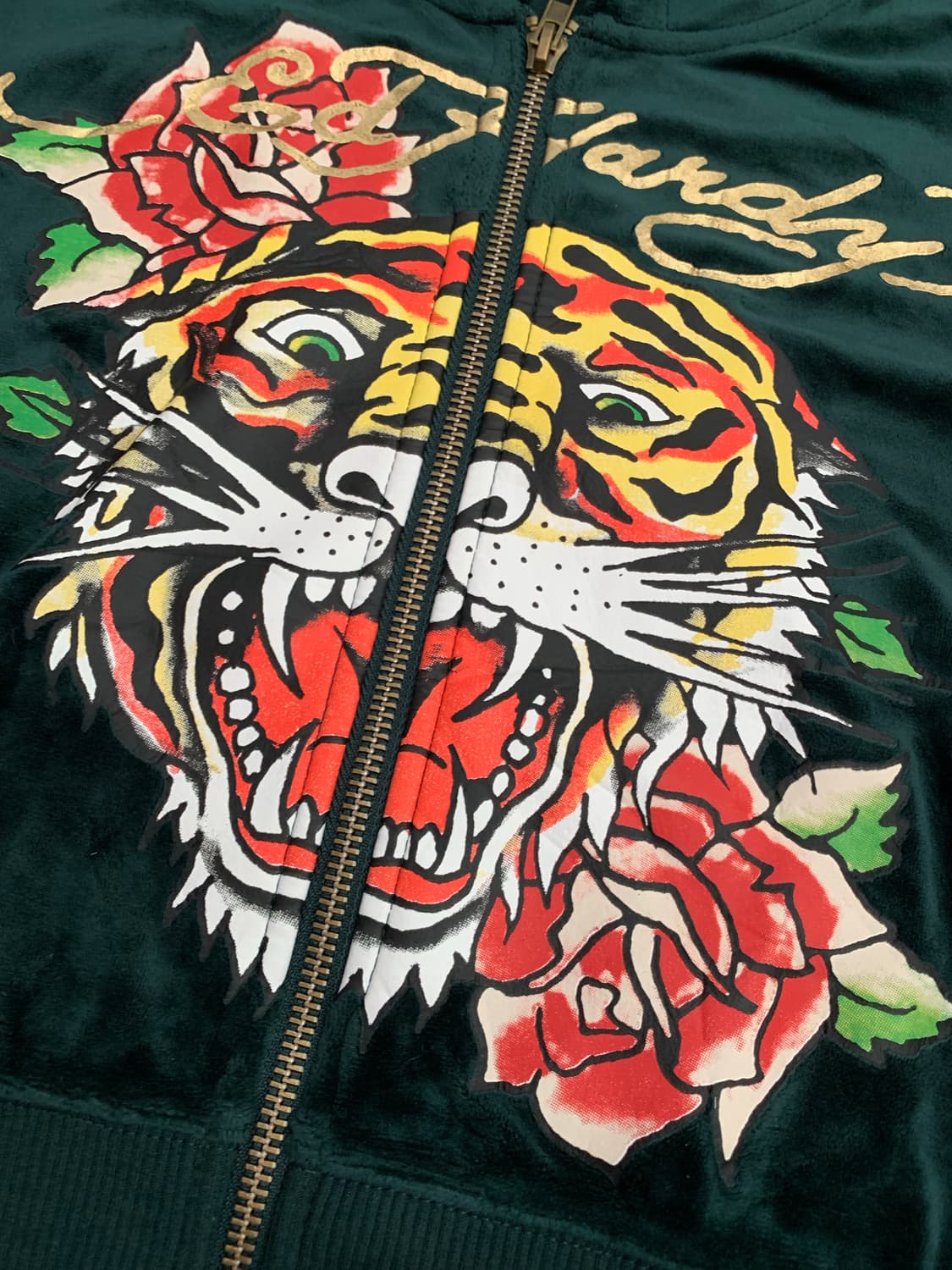 [새제품] 에드 하디 벨벳 벨루아 후드집업 상품이미지3