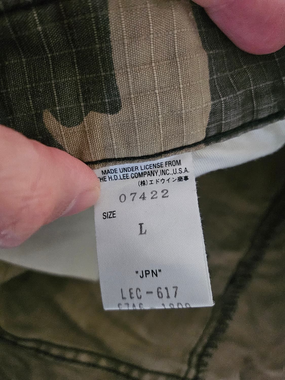 리 lee 카모팬츠 상품이미지5