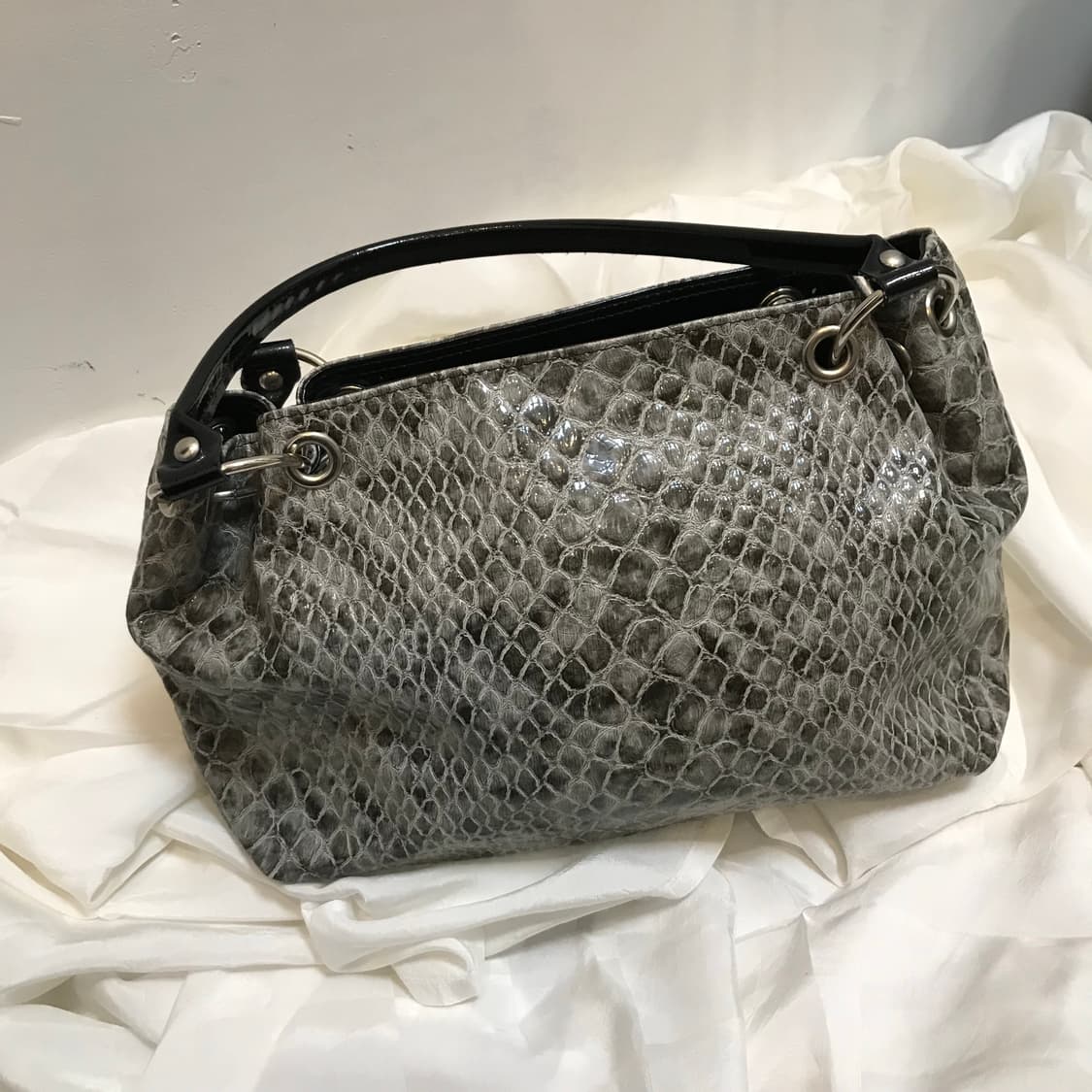 Vintage 빈티지 갸루 펑크 악어패턴 숄더백 토트백 상품이미지4