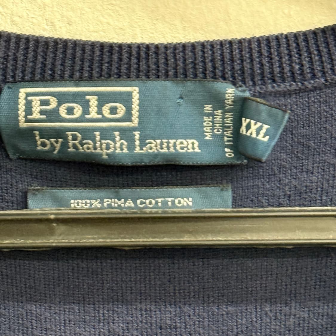 폴로 랄프로렌 피마 코튼 니트 베스트 네이비  XXL 상품이미지2