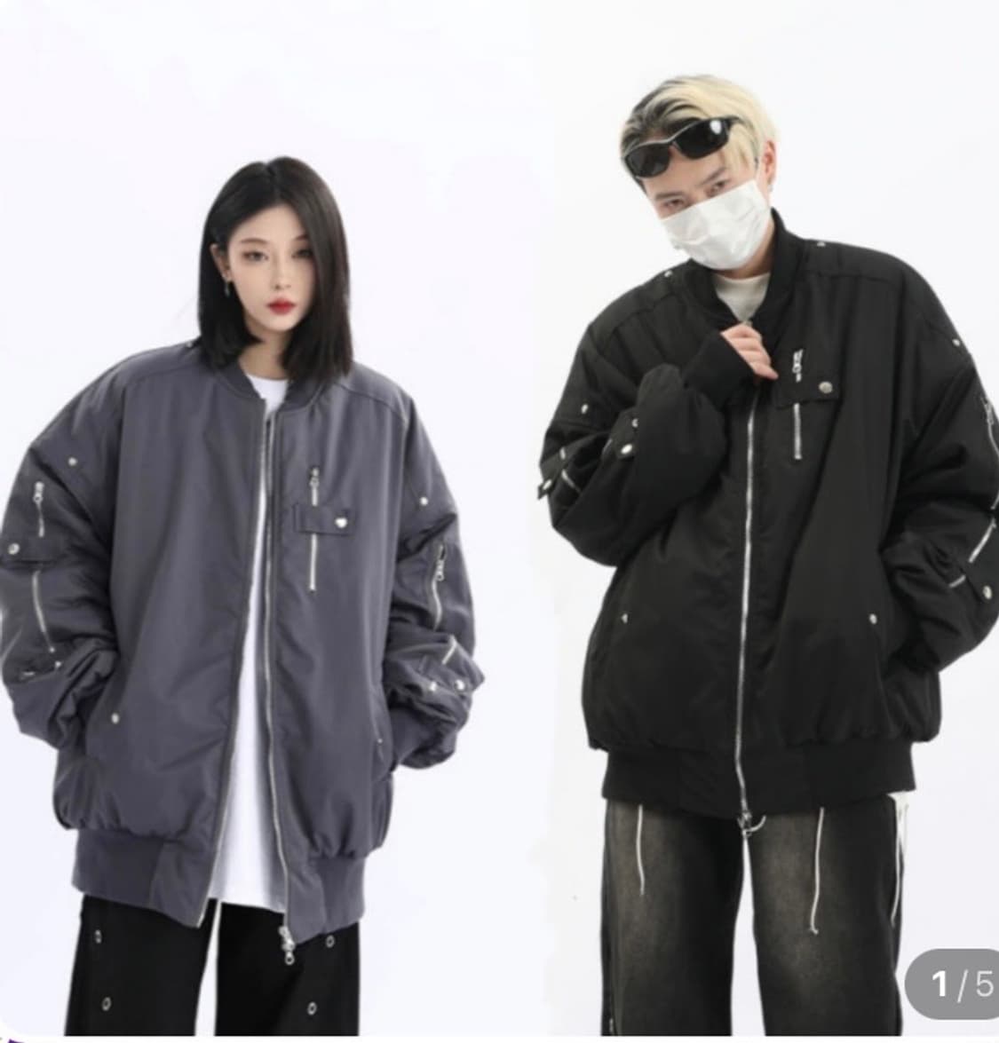 디미트 멀티 포켓 항공 점퍼 오버핏 상품이미지1