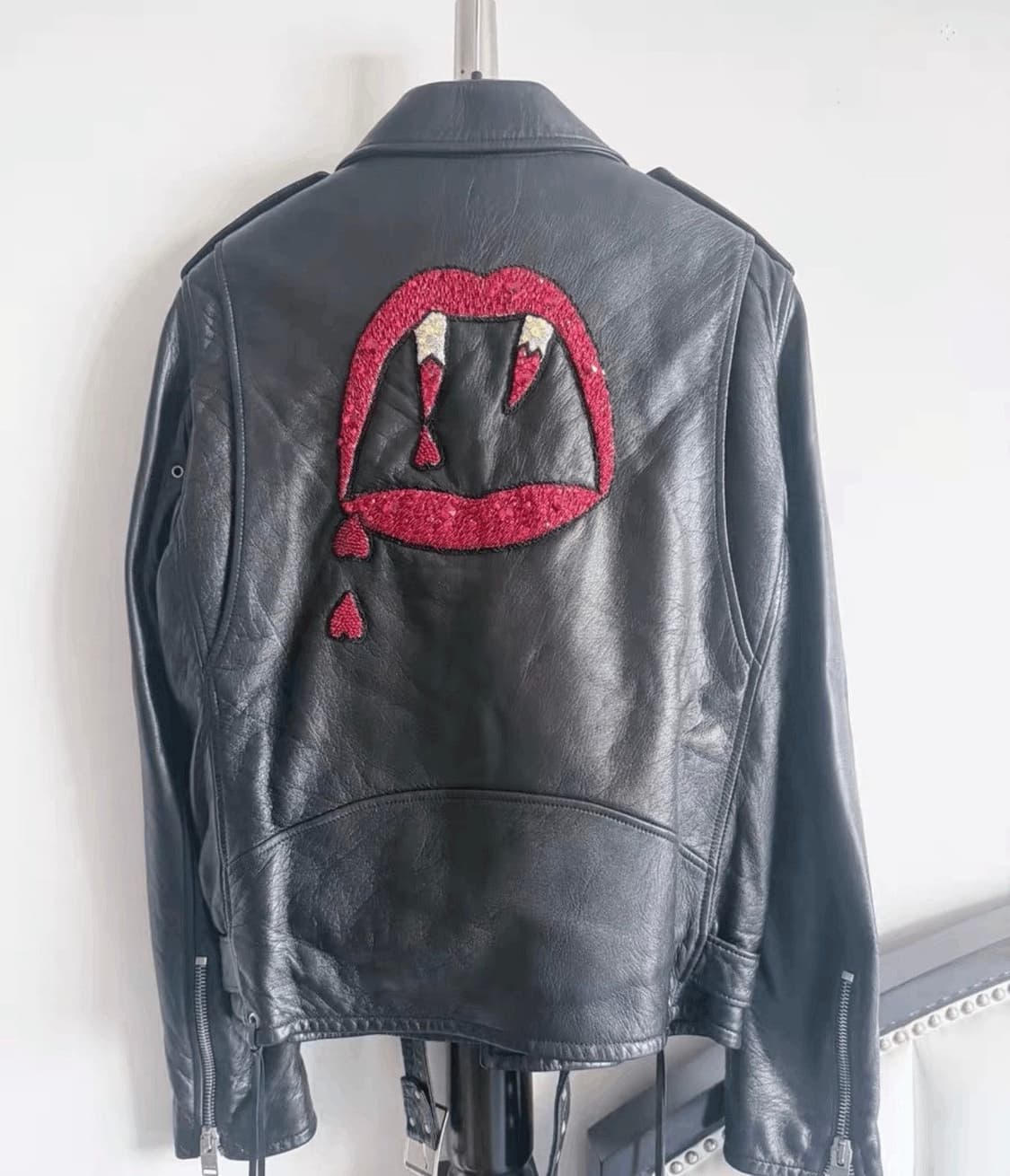 (50) 생로랑 블러드 러스터 레더 바이커 자켓 에디슬리먼 상품이미지1