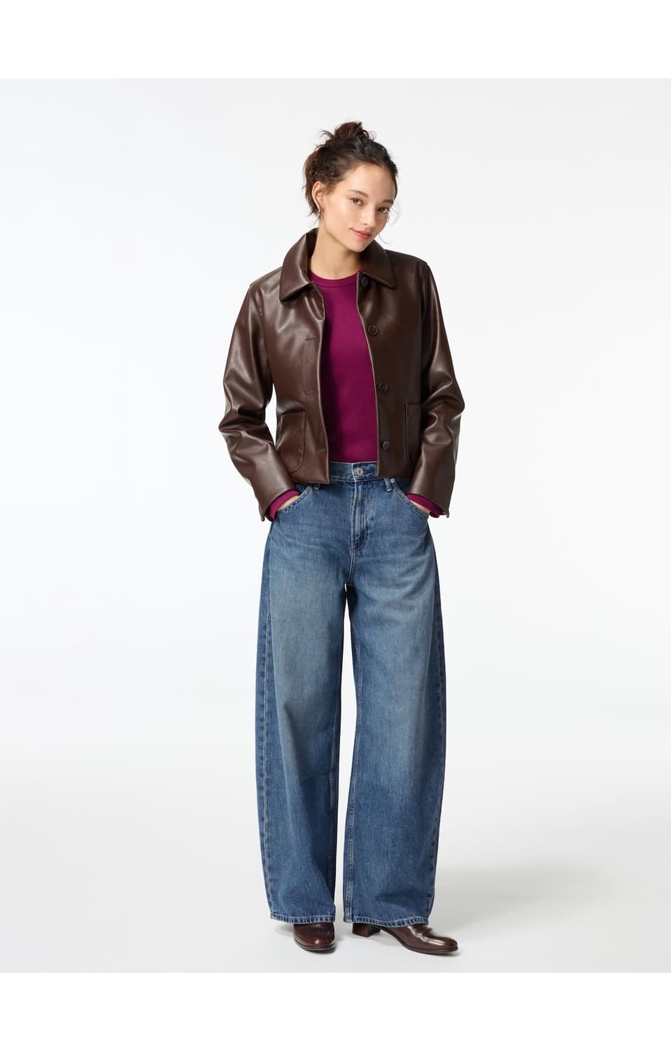 유니클로 배기커브진 25 블루 67 상품이미지1