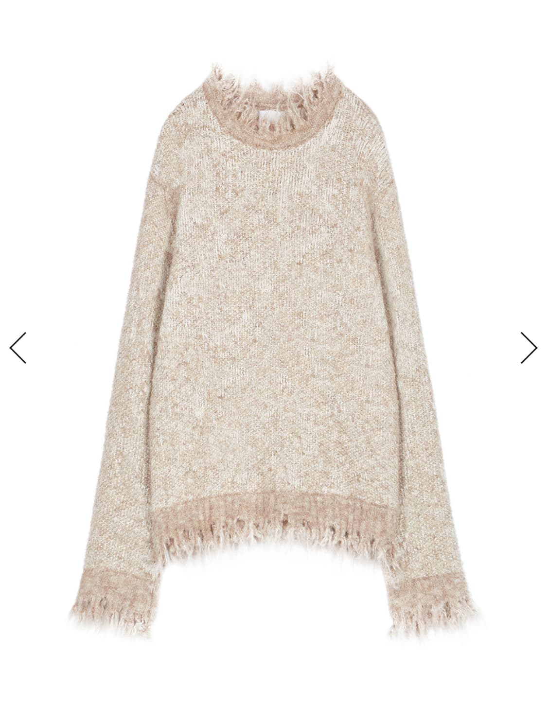 NUTEMPEROR 리버시블 디스트로이드 롱슬리브 니트 상품이미지1