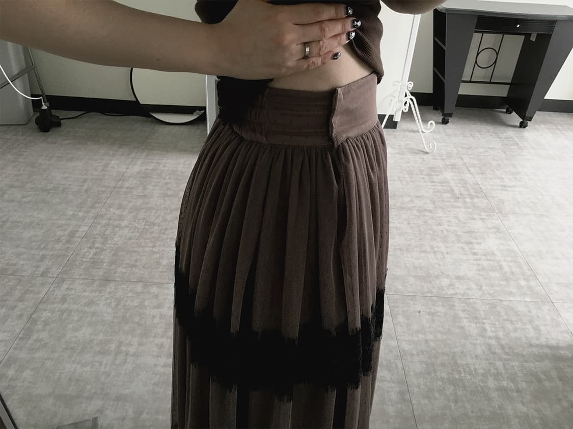 vintage mauve lace maxi skirt 상품이미지5