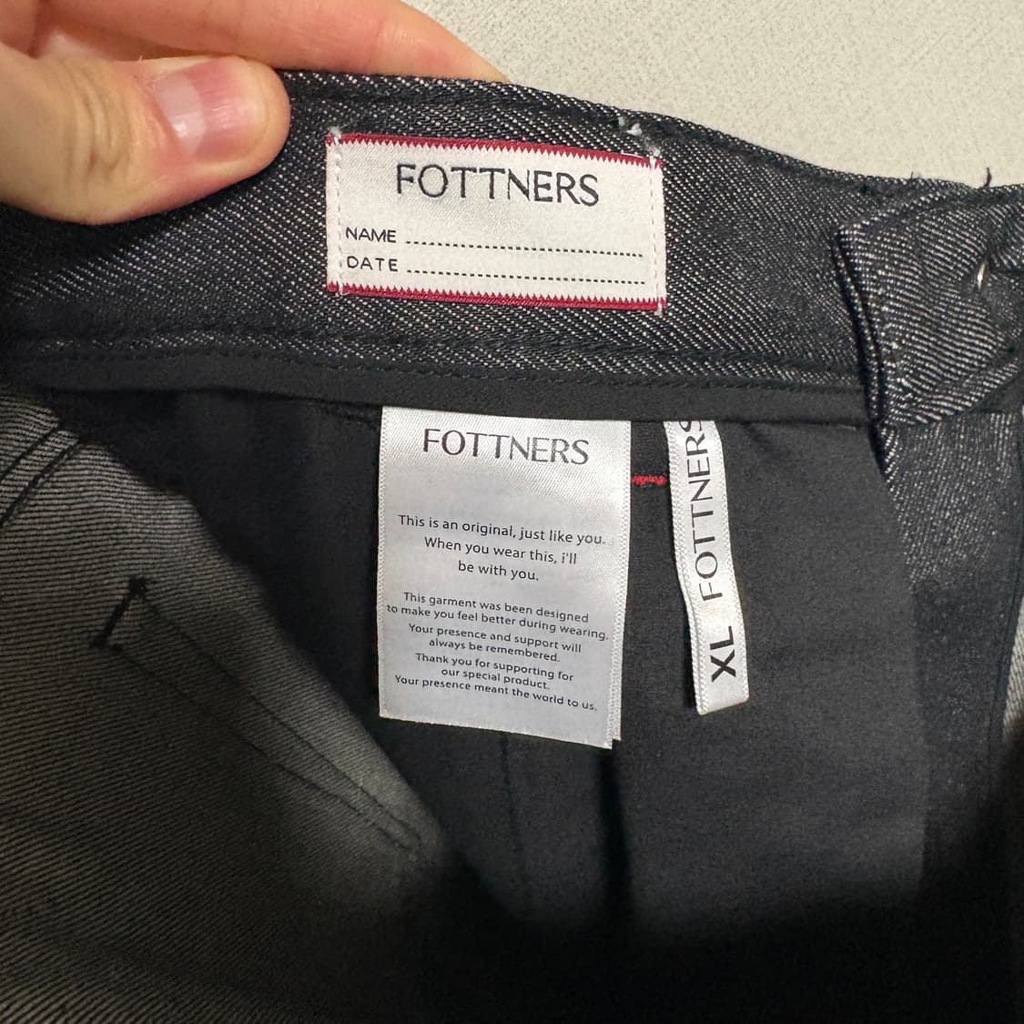 (민트급) 포트너스 투턱 와이드 블랙 진 / 블랙, XL 상품이미지8