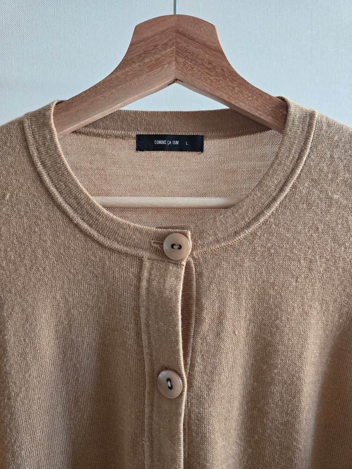 COMME CA ISM 울혼방 베이지(카멜) 가디건 상품이미지2