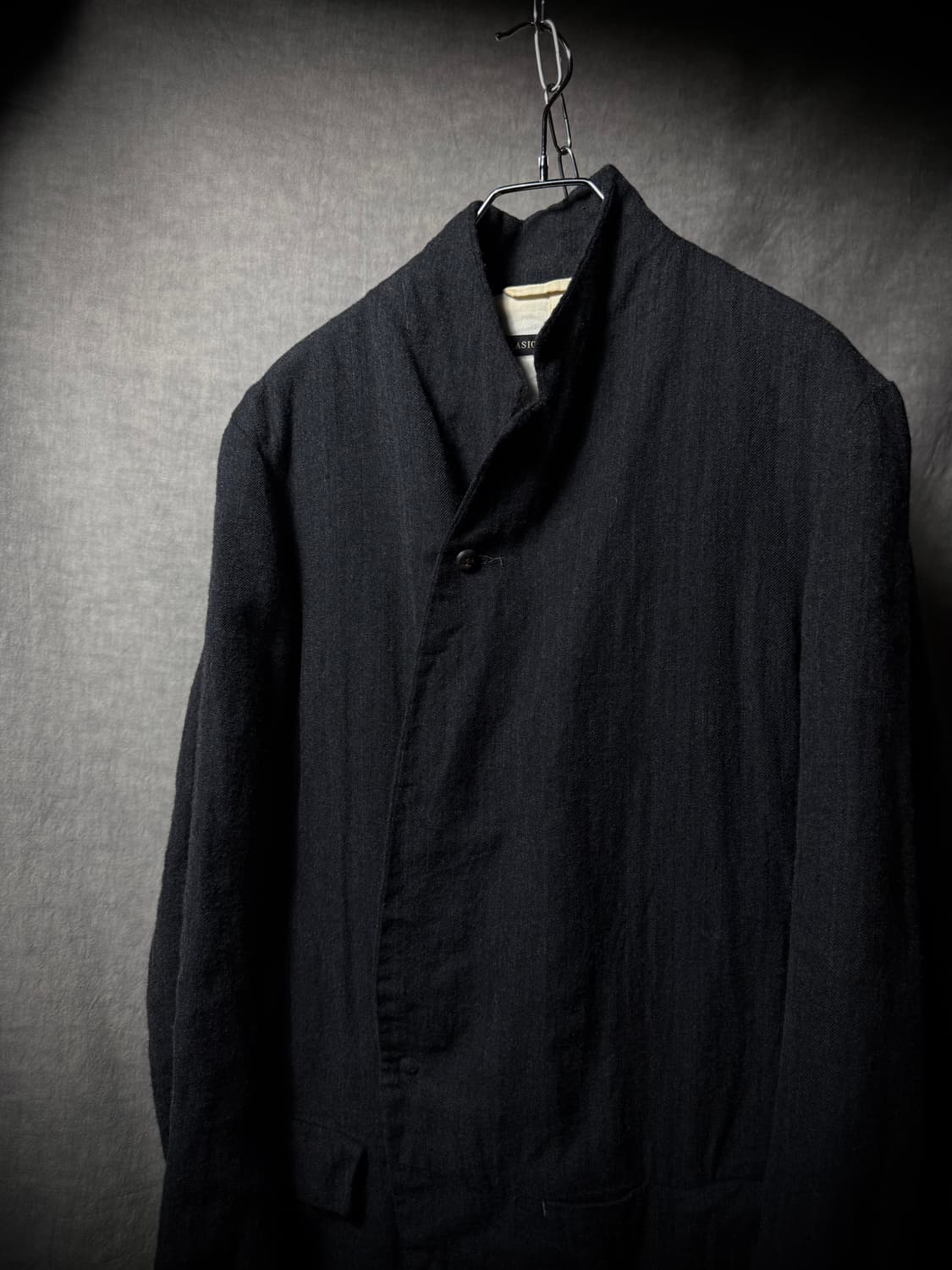 KLASICA Asymmetric Stand Collar Coat 상품이미지4