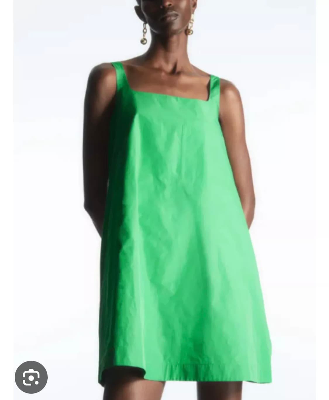 cos 코스 콘트라스트 패널 미니 드레스 그린 라지 (23년) 상품이미지2