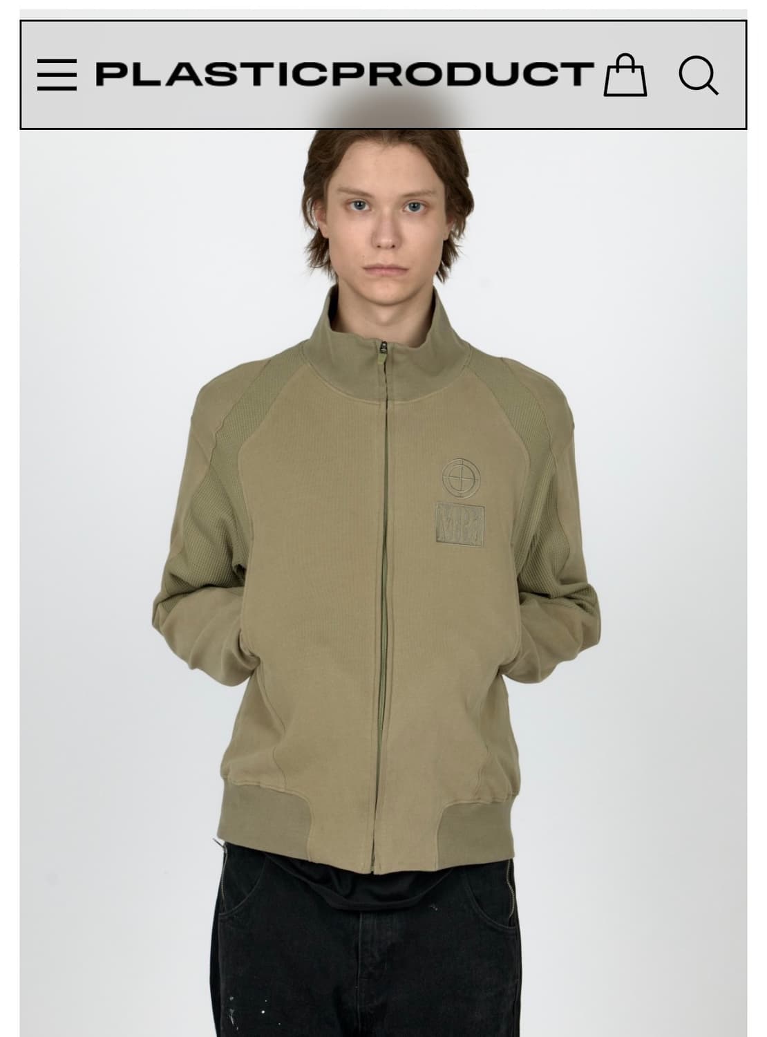 [L] MPa CONTRAST ZIPPED JACKET 집업 카키 새상품 상품이미지1