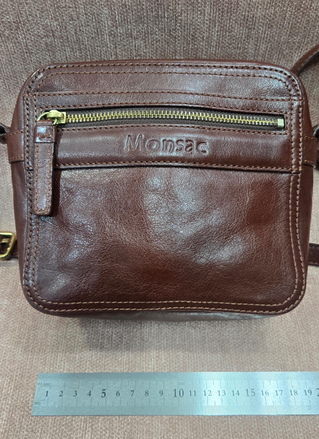 몽삭 Monsac-   앤틱스타일  가죽 미니 크로스백 상품이미지1