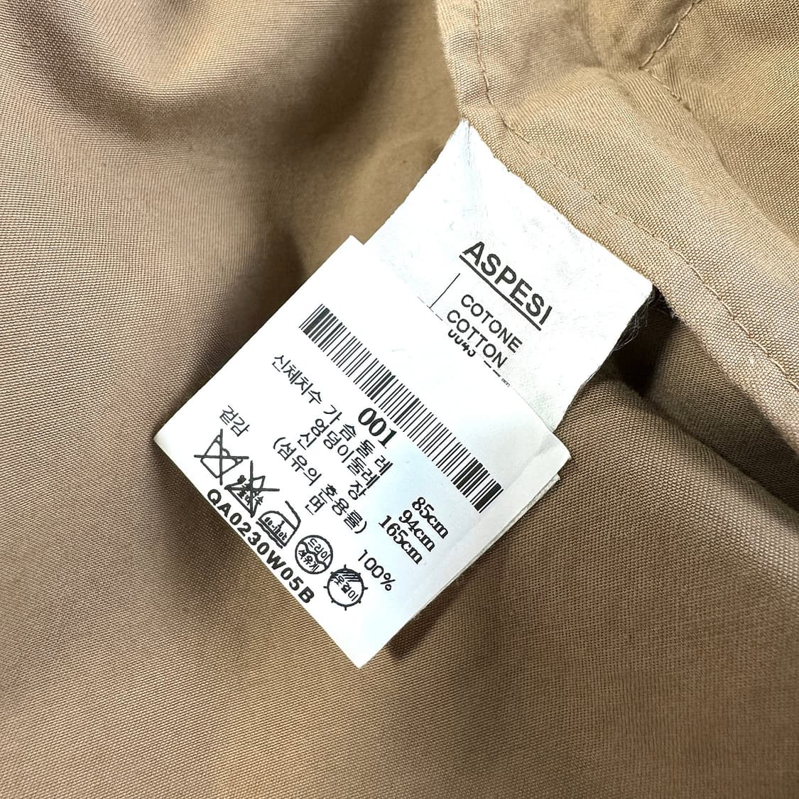 아스페시 싱글 코튼 롱 자켓 상품이미지3