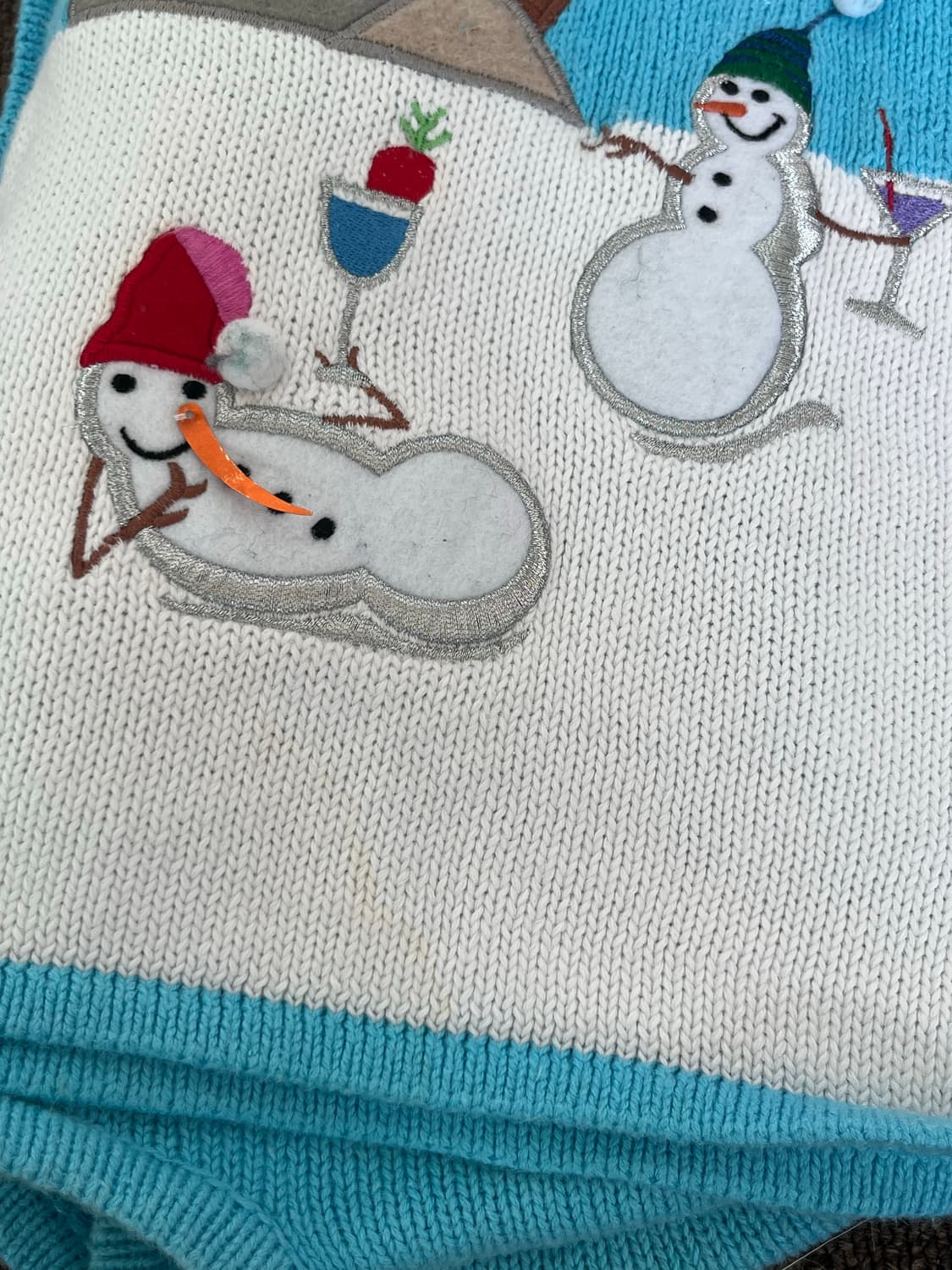 Crystal kobe 눈사람 여름휴가 풍경 니트 가디건  상품이미지10