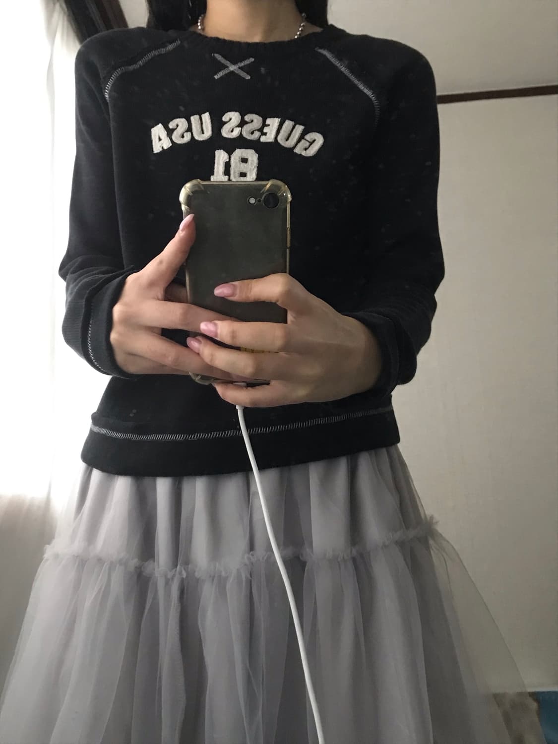 게스USA 스티치 니트 상품이미지5