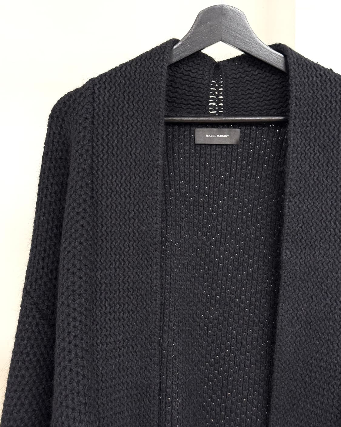이자벨마랑 블랙 아이돌 와플 니트 가디건 상품이미지3