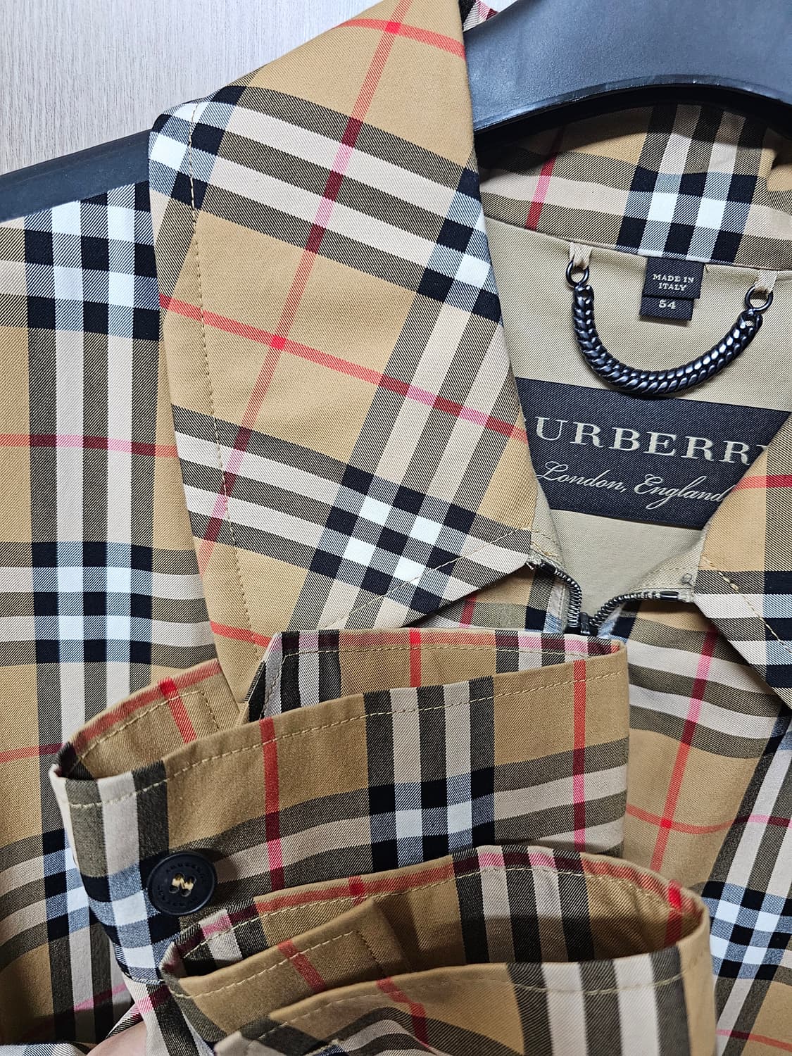 버버리 개버딘 해링턴 자켓 54사이즈 국내 110 노바 체크 상품이미지5