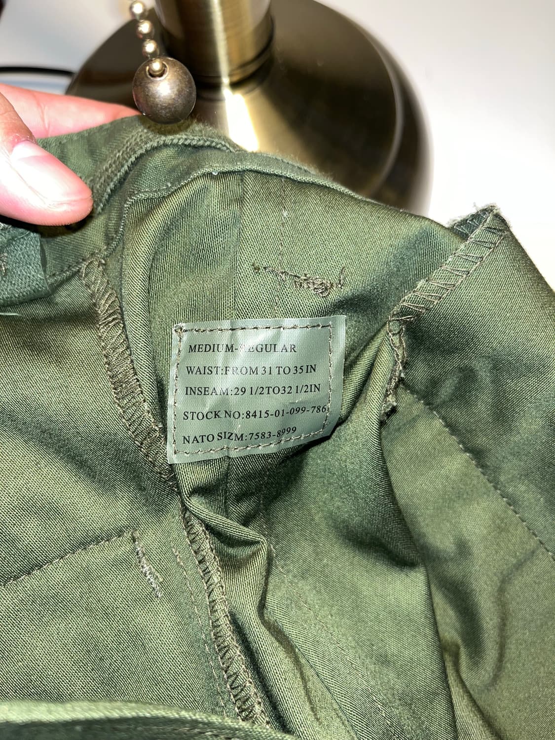 XTONZ 엑스톤즈 미군 m65 팬츠 상품이미지3