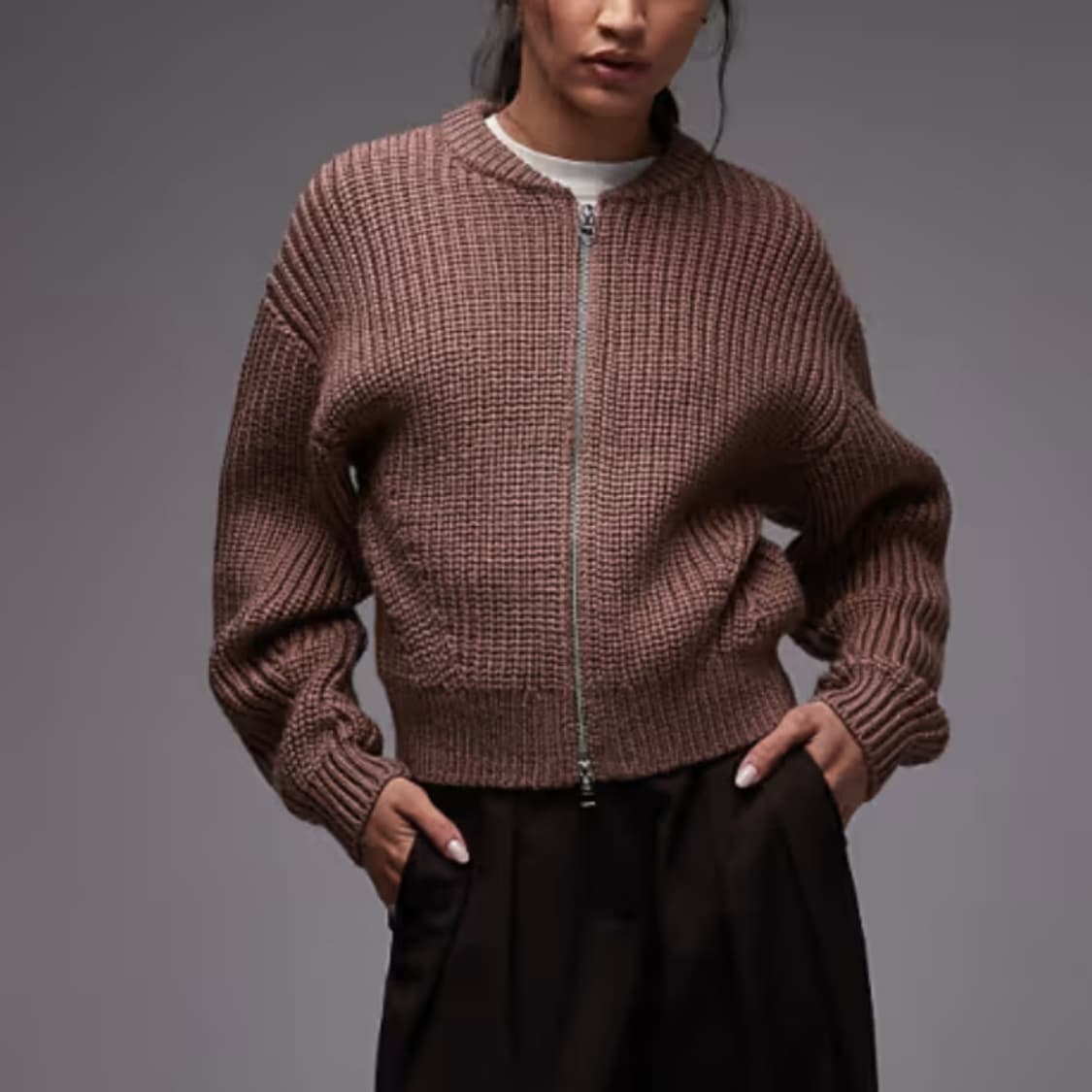 앤아더스토리즈 니트 울 보머 자켓 상품이미지3