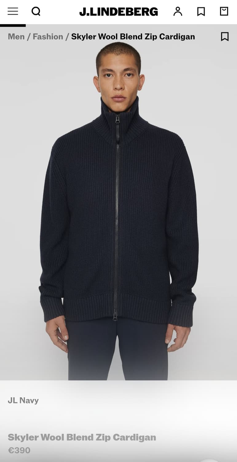 제이린드버그 울 블렌드 집업 상품이미지1