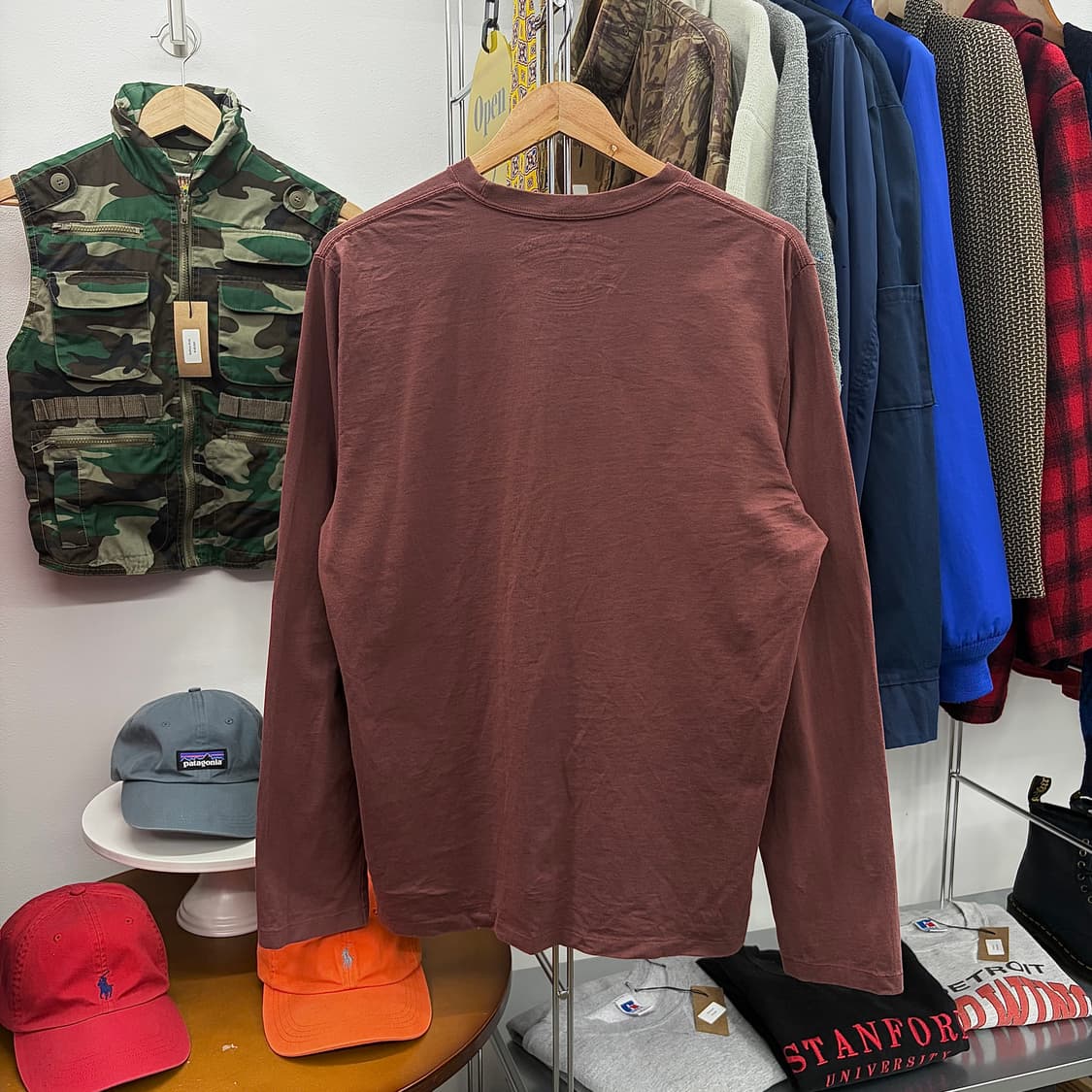 랄프로렌 폴로 진스 버건디 롱슬리브 티셔츠 (L) 상품이미지4