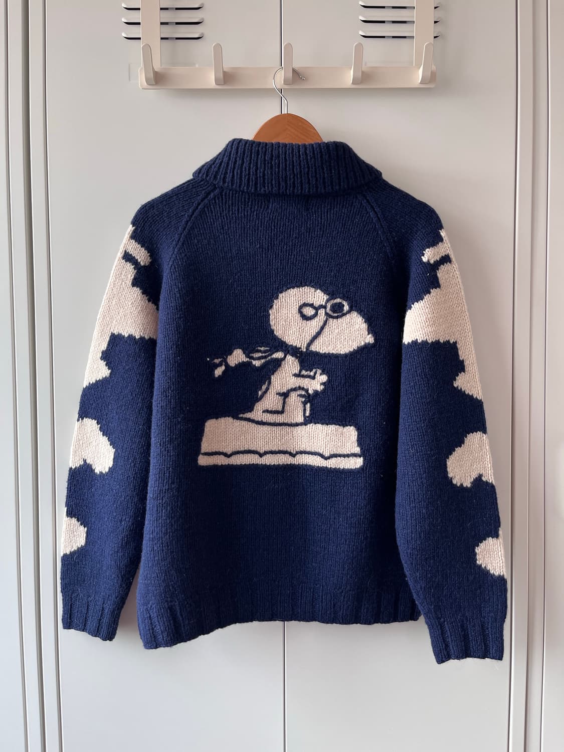 (Rare) Peanuts 피너츠 스누피 울 코위찬 집업 상품이미지8