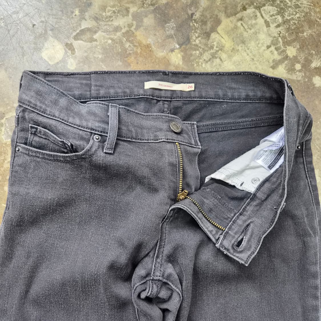 26) 리바이스 흑청 청바지 데님 팬츠 블랙진 상품이미지3