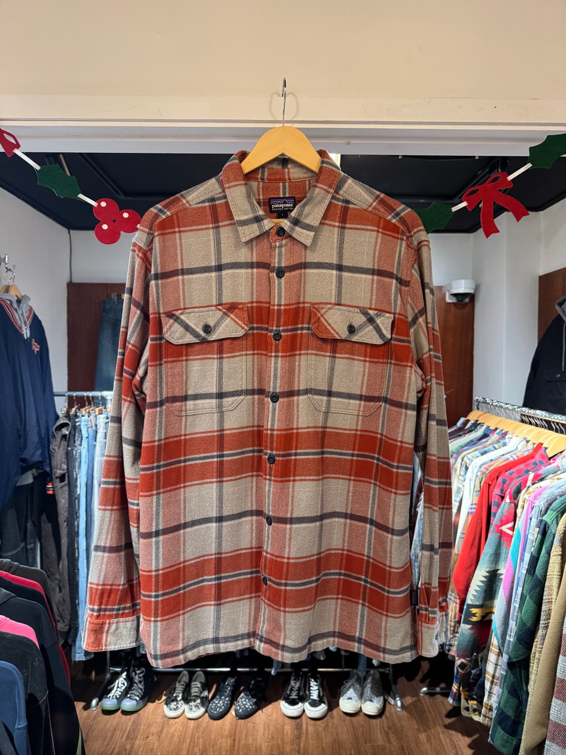 파타고니아 오가닉코튼 플란넬셔츠 L 상품이미지1