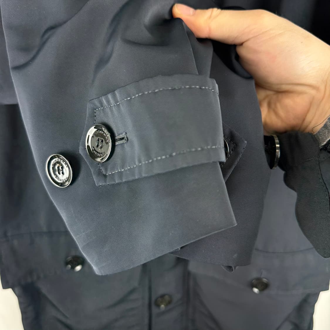 L) 버버리 런던 나일론 숏 트렌치 코트 네이비 상품이미지4