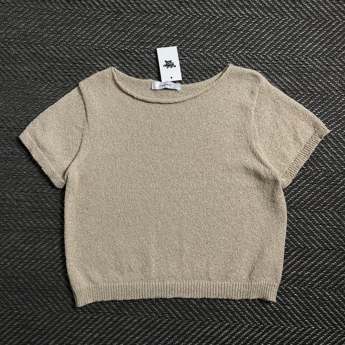 빈티지 우먼스 부클레 크롭 니트o 4011 상품이미지1