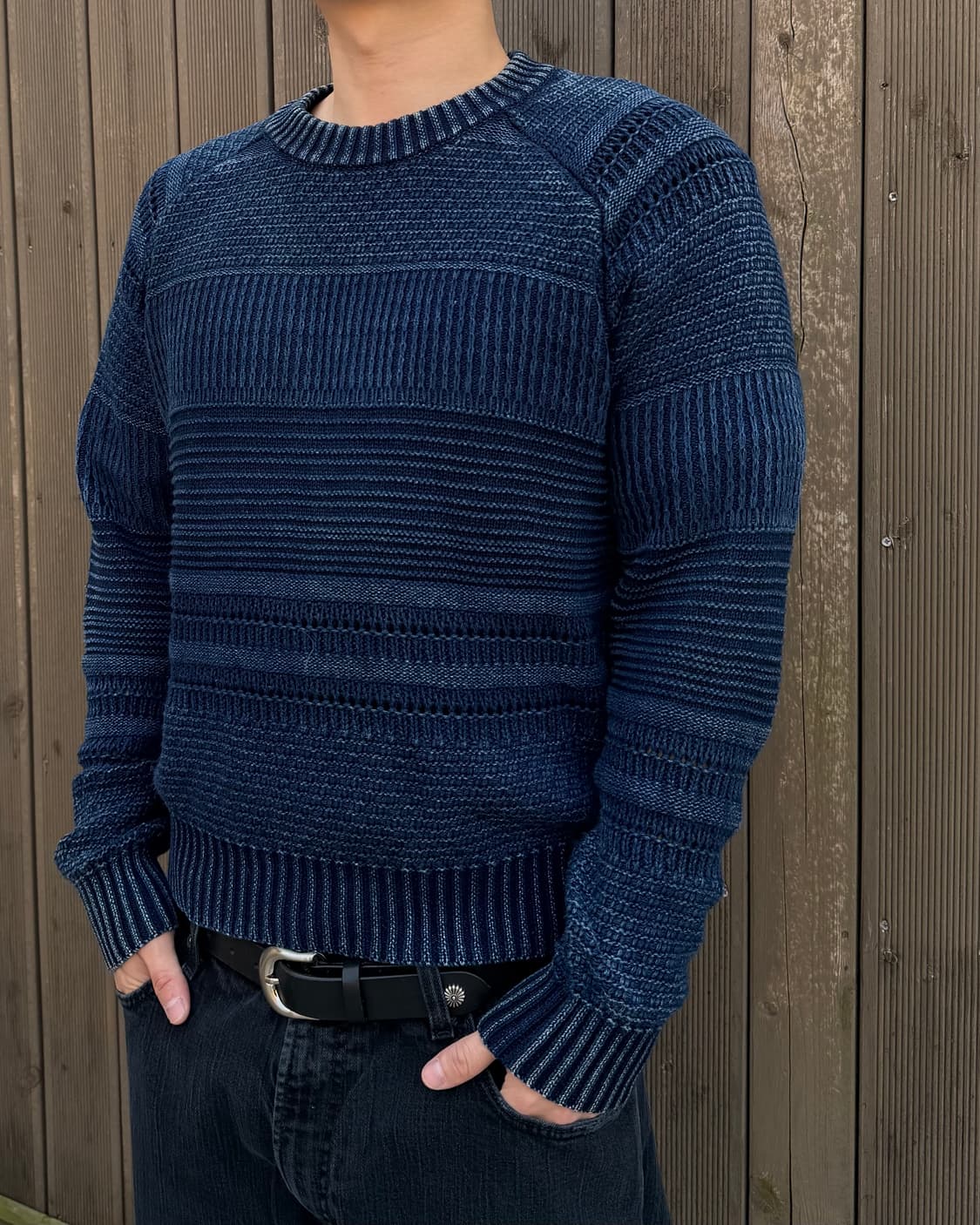 80s DUFFER 헤비코튼 워싱 니트 상품이미지5