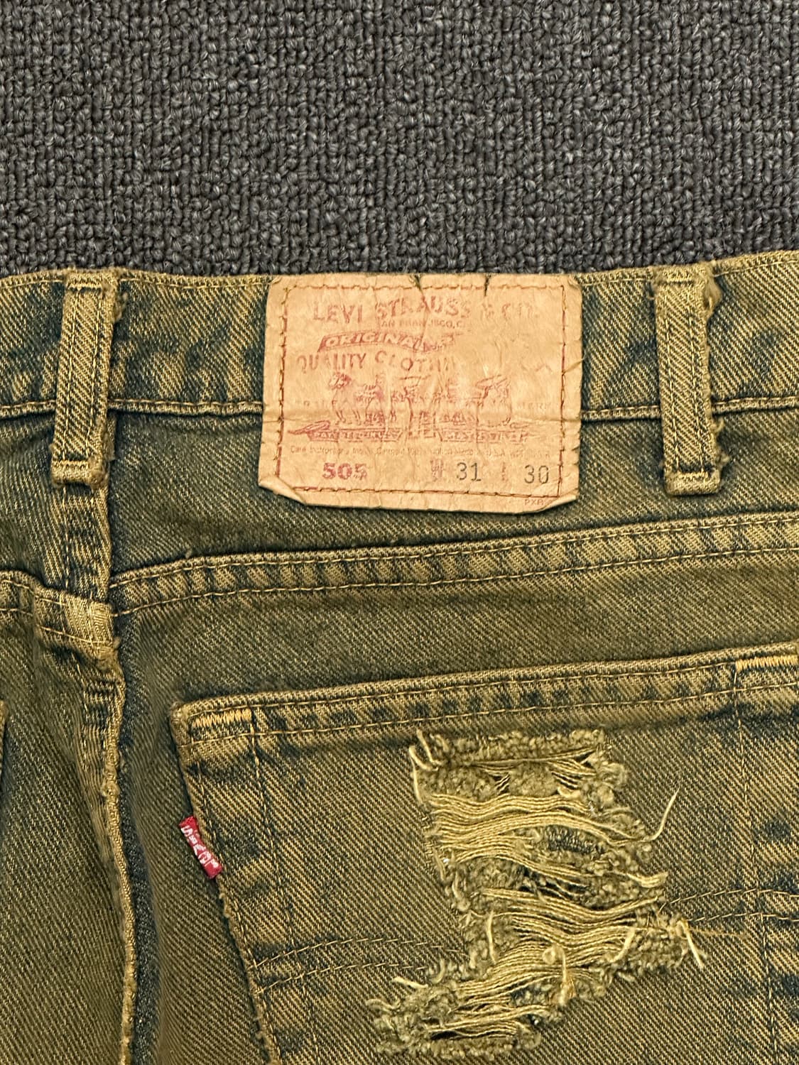 31x30)리바이스 505 옐로우 워싱 데님팬츠 상품이미지9