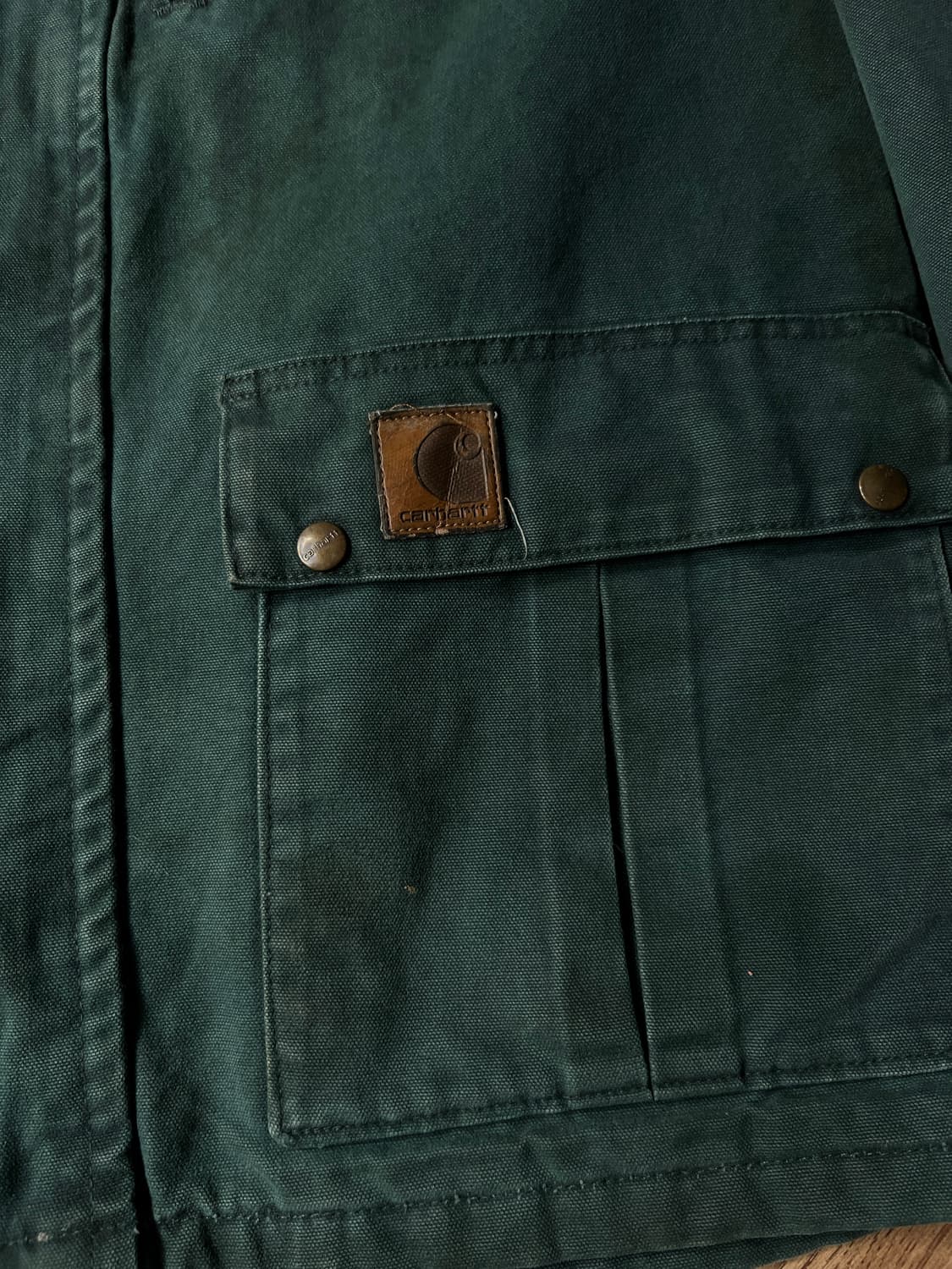 [L]칼하트 USA 헌터그린 캔버스 워크자켓 상품이미지4
