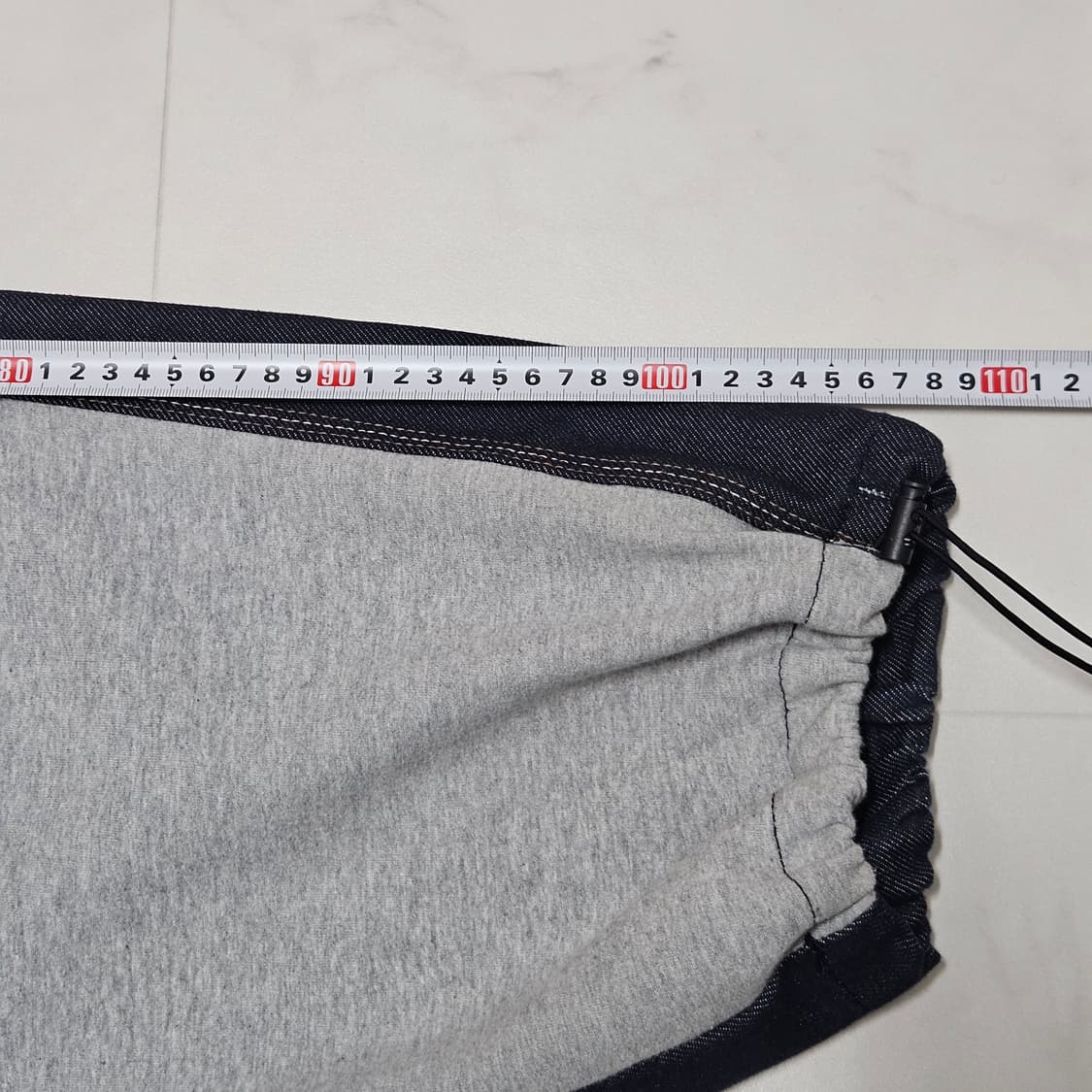 아더피츠 와이드 데님 스웻 배색 조거팬츠 상품이미지7