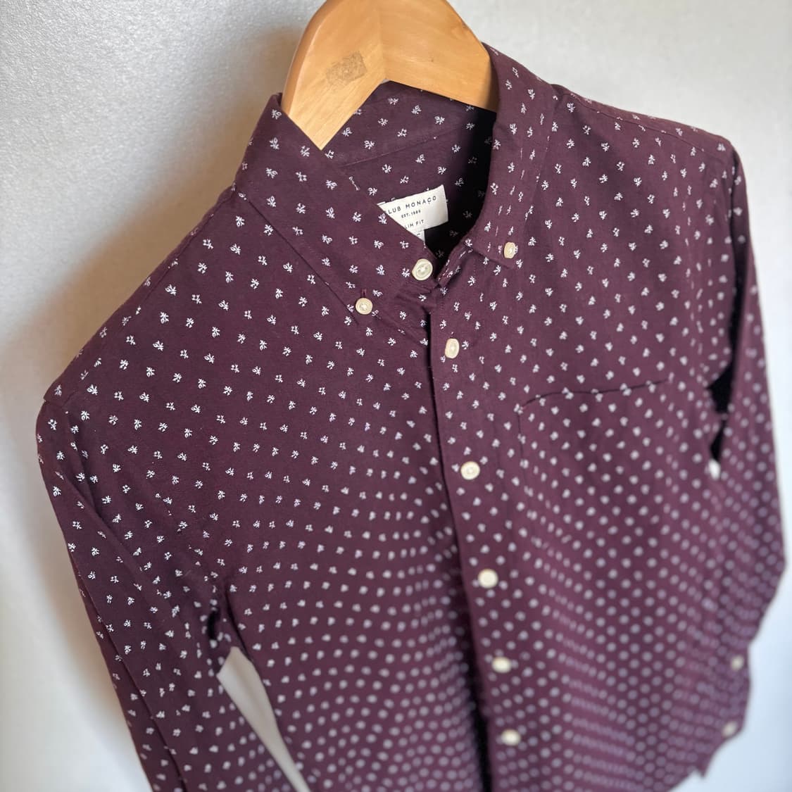 클럽모나코 XS 슬림핏 캐주얼 패턴 셔츠 미니멀 실루엣 상품이미지5