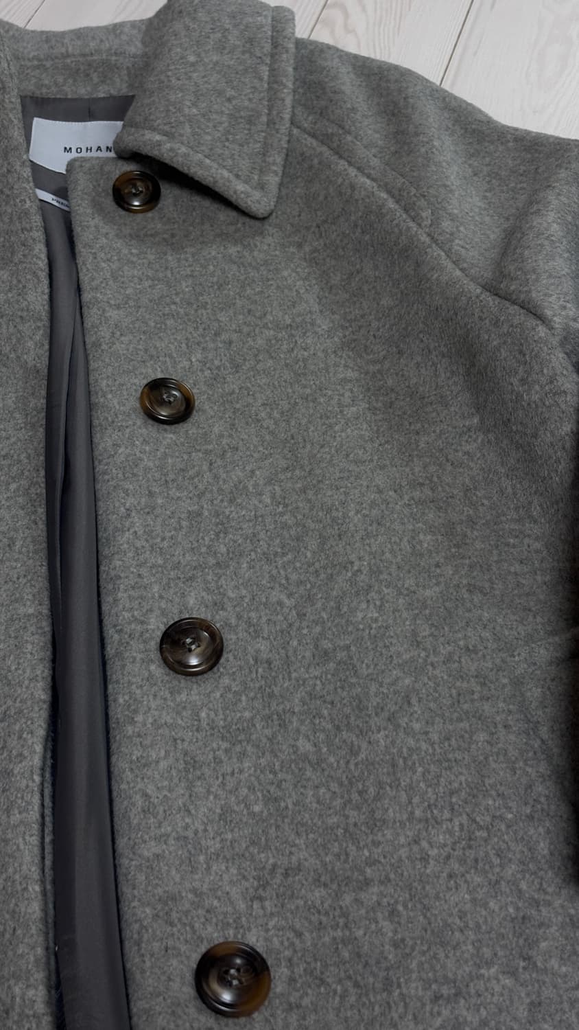 MOHAN 코트 울 100 롱코트 그레이 상품이미지2