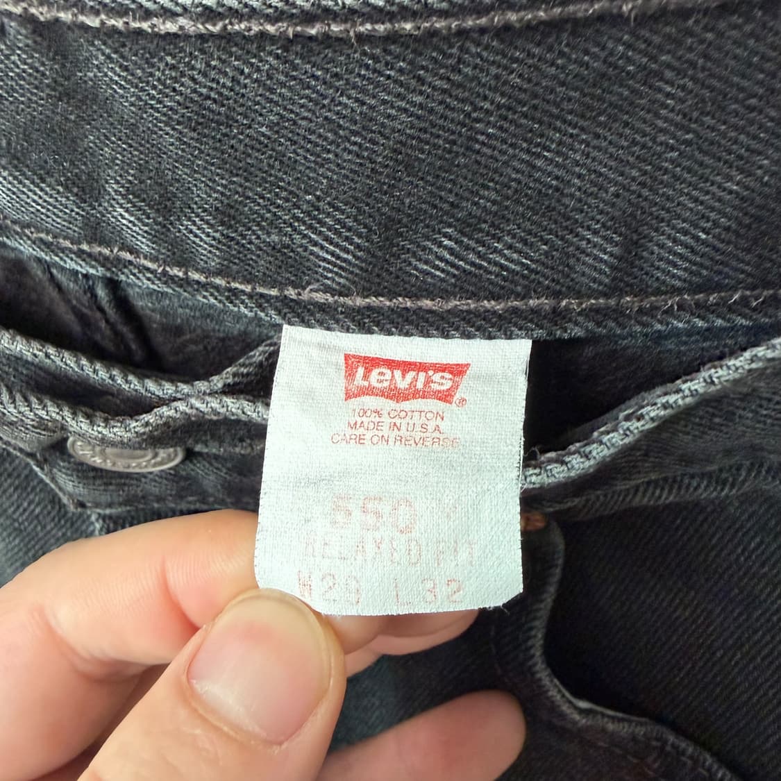 (28)90s 리바이스550 흑청 데님 청바지 상품이미지9