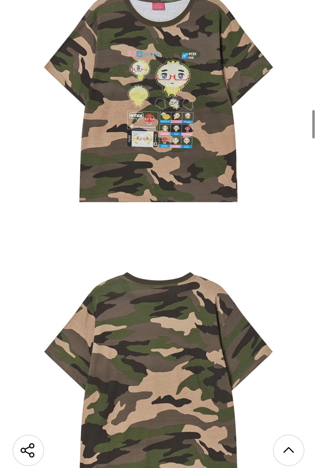 엔와이엑스엑스 카모 반팔티 판매합니다 상품이미지1