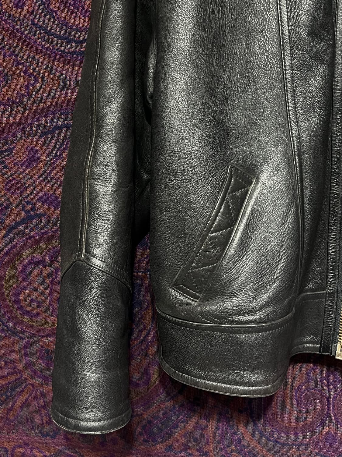 블랙 b-3 무스탕 시어링 양가죽자켓 상품이미지5