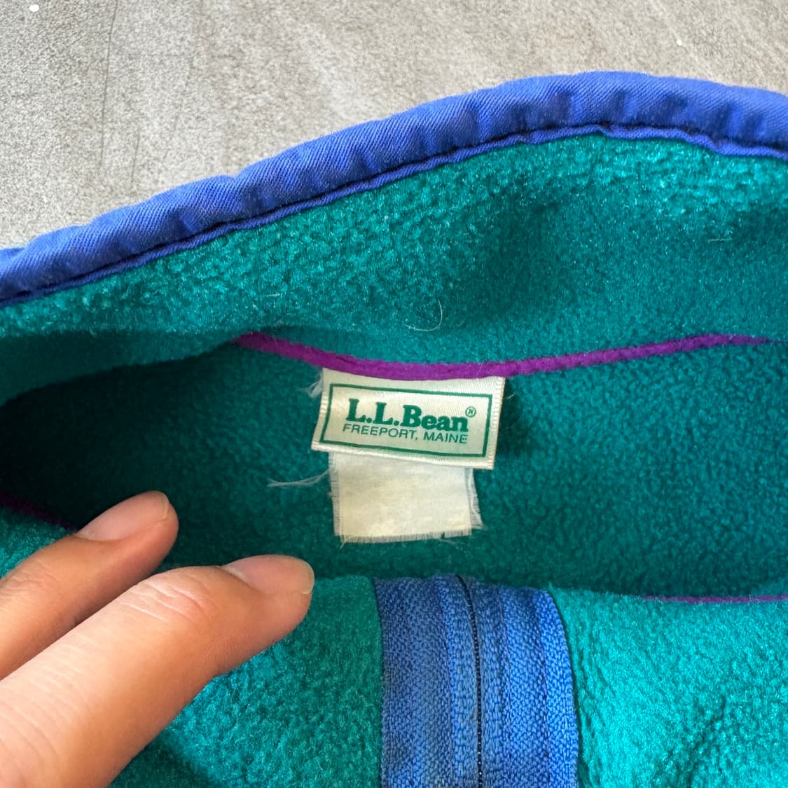 90s L.L.bean 90년대 생산 엘엘빈 그린 플리스 자켓 상품이미지5