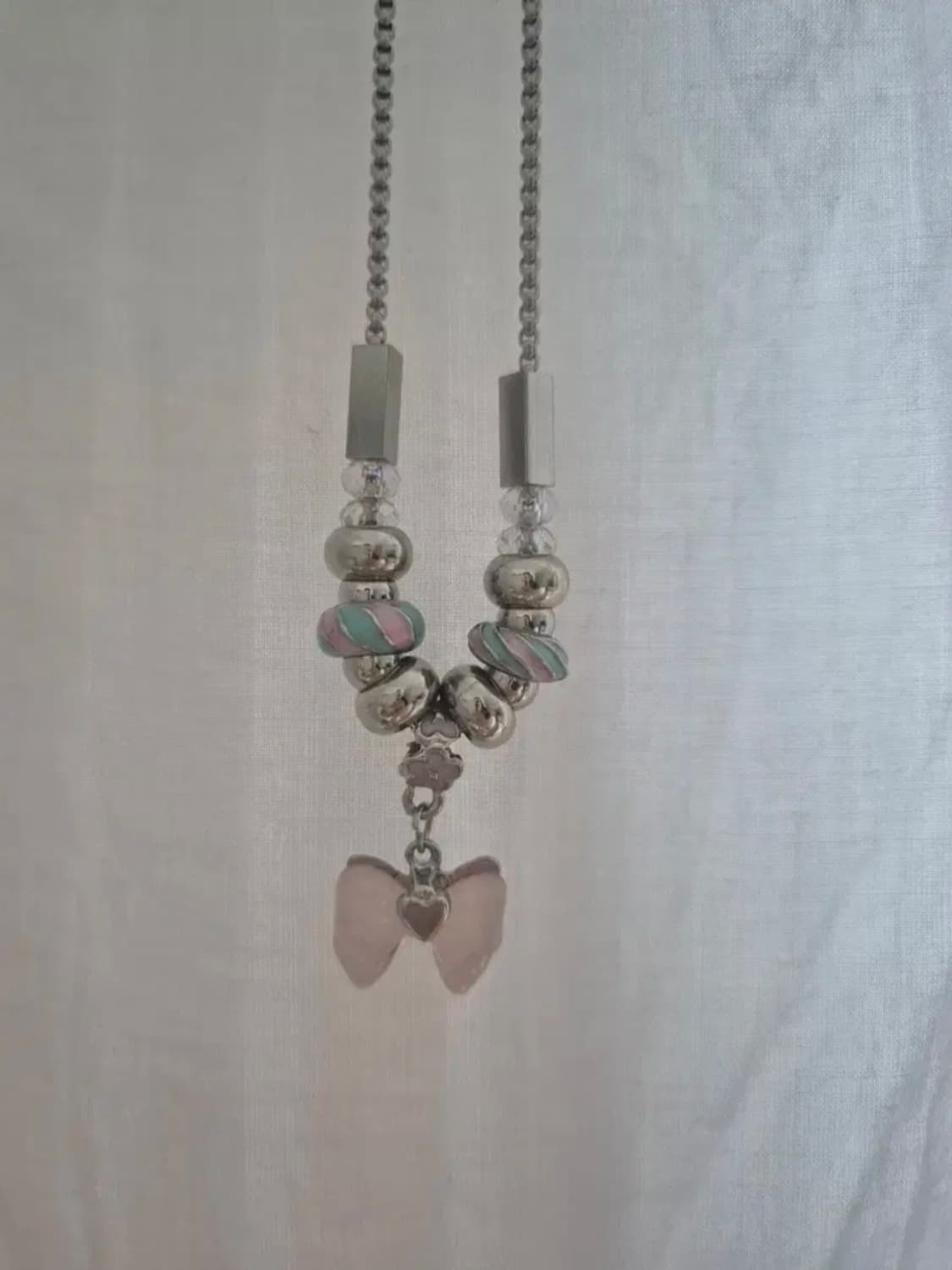 리본 동글뱅이 참 네크리스 상품이미지2