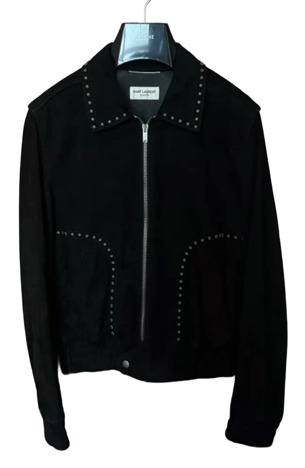 생로랑 20ss 스웨이드 플라워 스터드 자켓 46사이즈 상품이미지2