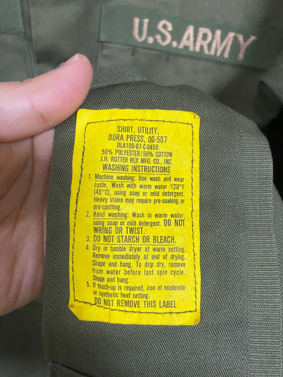 [MIL] U.S.ARMY OG507 밀리터리 자켓 14 1/2 사이즈 상품이미지7