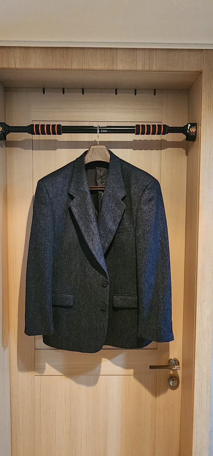 네이비 헤링본 트위드 자켓 3XL~4XL 상품이미지1