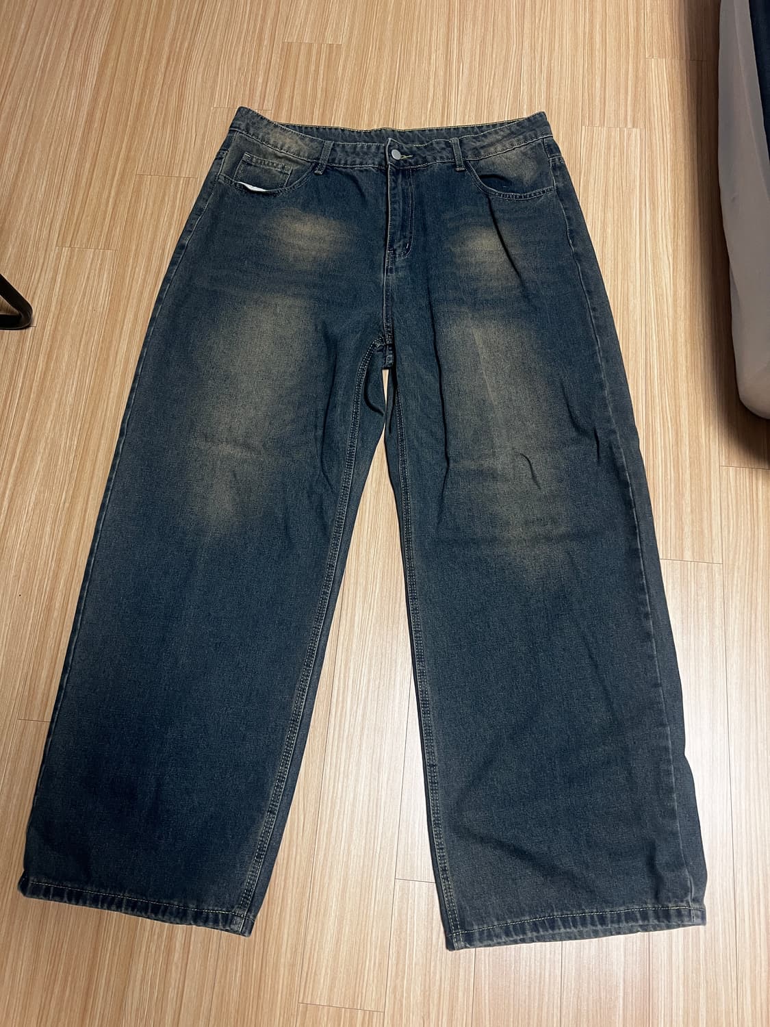 AURENCE ARCHIVE Yellow Washed Denim Pant 상품이미지1